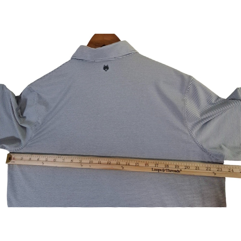Greyson Polo Shirt Men's L Gray Striped Parkland Golf & Country Club Performance - Picture 7 of 8